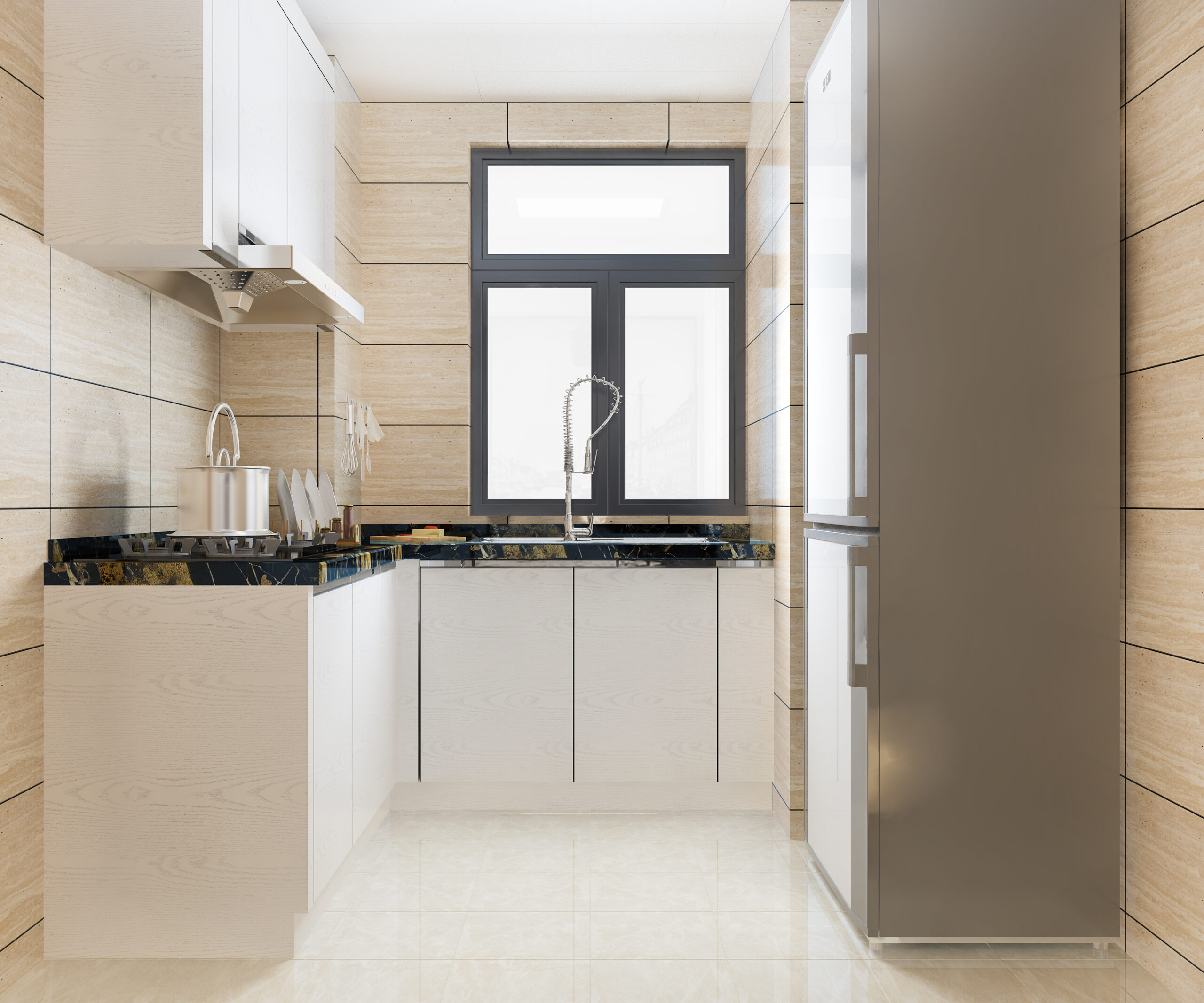 kitchen condo by builtinterior