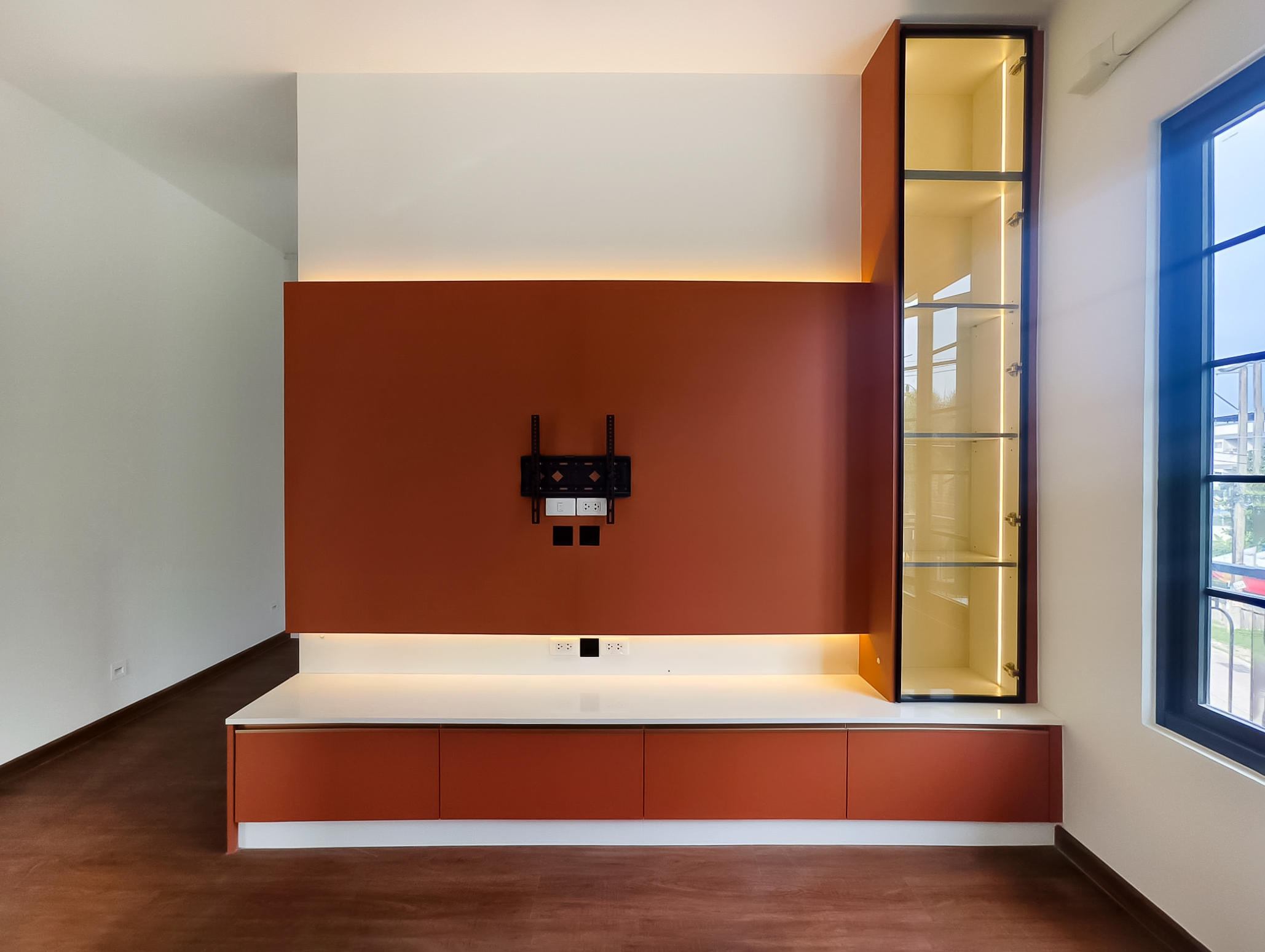 ชั้นวางทีวี บิ้วอิน