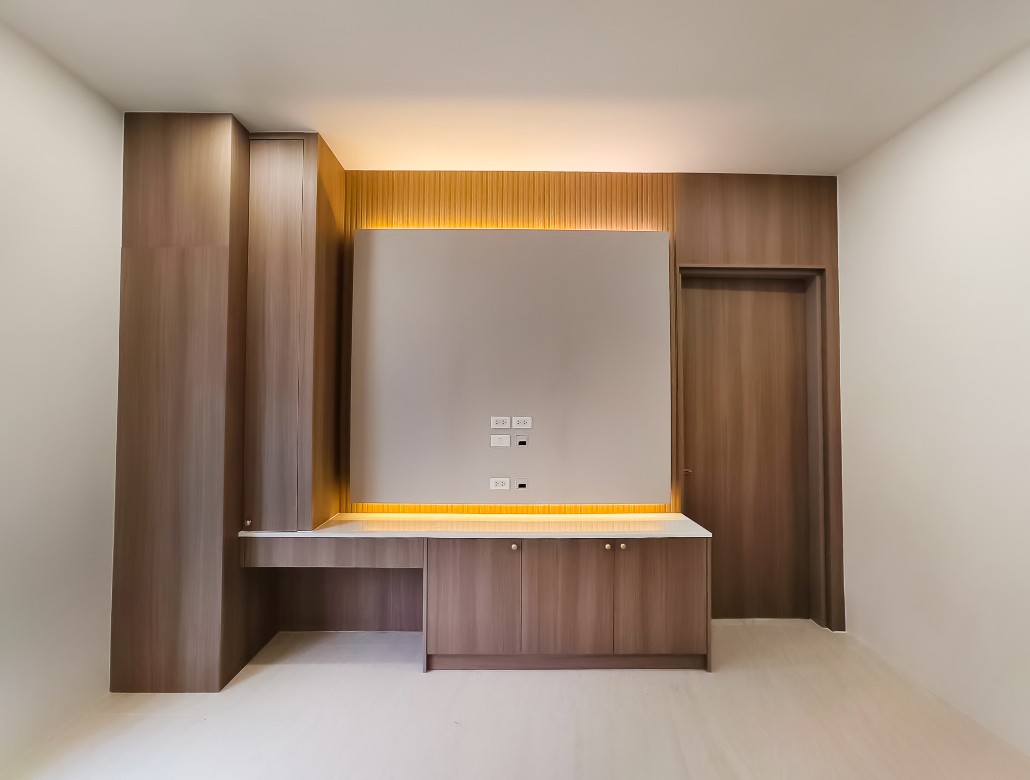 ชั้นวางทีวี บิ้วอิน